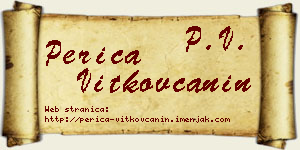 Perica Vitkovčanin vizit kartica